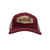 RedBone Leather Patch Hat-Crimson/Khaki