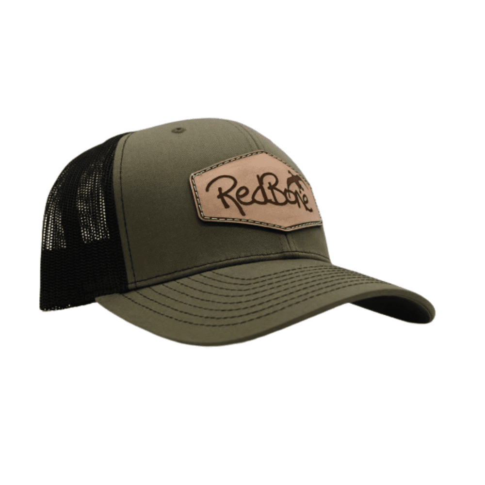RedBone Leather Patch Hat-Black/Olive