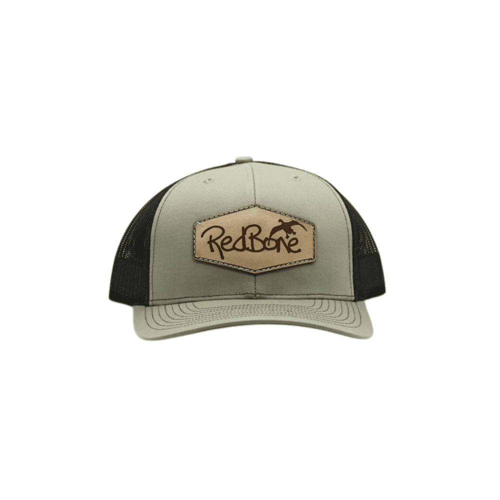 RedBone Leather Patch Hat- Khaki/Coffee