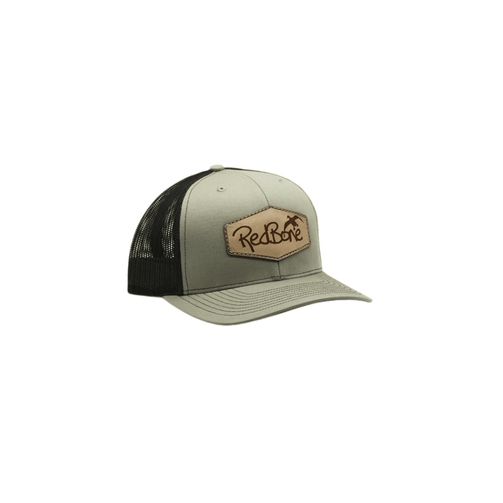 RedBone Leather Patch Hat- Khaki/Coffee
